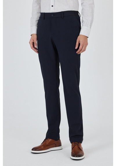 İmza Koyu Lacivert Esnek Yandan Cepli Casual Slim Fit Jogger Pantolon 1003250162 Koyu Lacivert