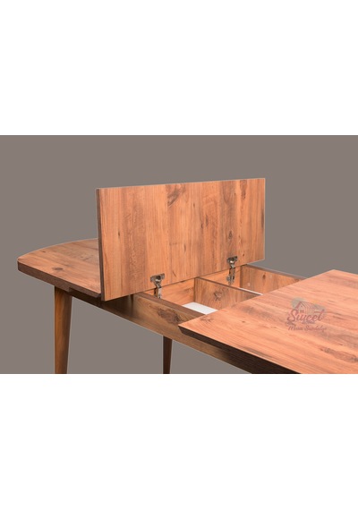 Kelebek Gizli Kaşıklıklı Açılır Mdf Masa Mutfak,salon,yemek Odası Masası