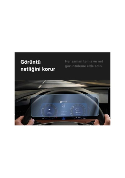 Skoda Kodiaq Uyumlu 10.25 İnç Araç Ekran Koruyucu Dijital Gösterge Nano 9h Kırılmaz Şeffaf