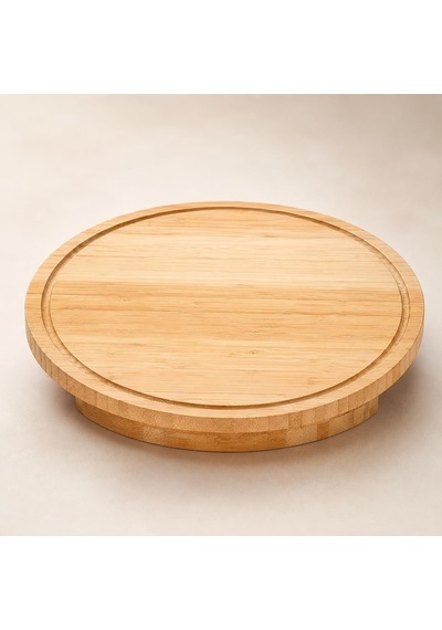 25 Cm Bambu Yuvarlak Kesim Panosu, Kesme Tahtası Ve Sunum Tabağı Diğer