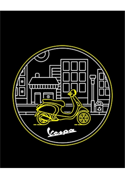 Zepplin Giyim Vespa Tour at City Büyük Sırt Patch Yama
