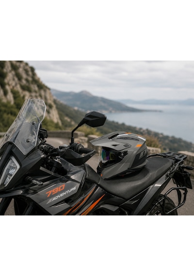 Motosiklet Cross Kask Enduro Full Face Touring Güneş Vizörlü Motorcu Kaskı Natura Çok Renkli