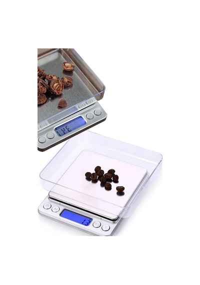 Dijital İnox Çelik 3 Kg Kapasiteli Dijital Hassas Kantar Mutfak Tartısı Terazi Gri