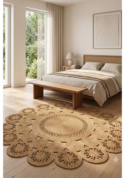 Villadia Home Textile Jüt Hasır Yuvarlak Kilim Halı Yolluk Dekoratif Örgü Halı Doğal Görünümlü Bohem Kilim Salon Oturma Odası Balkon Mutfak Yatak Odası Koridor 7234bambu Villadia Home Textile Jüt Hasır Yuvarlak Kilim Halı Yolluk Dekoratif Örgü Halı Doğal Görünümlü Bohem Kilim Salon Oturma Odası Balkon Mutfak Yatak Odası Koridor 7234bambu
