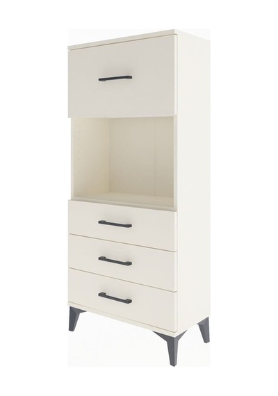 Arges Dolap Tek Raflı 4 Çekmeceli 60x30x134 Aytaşı-aytaşı Aytası