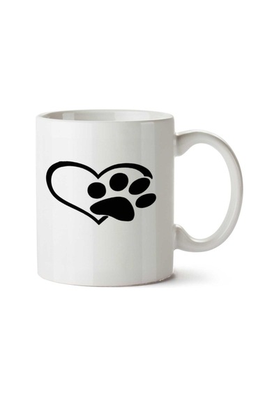 I Love Dog Pati İki Tarafı Baskılı Kupa Bardak Çok Renkli