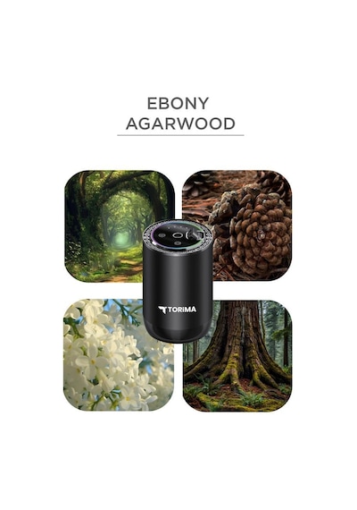 Araç İçi Aroma Difüzörü Hava Nemlendirici Rgb Işıklı Şarjlı Oda Ve Araba Kokusu Tcf04 Ebony Agarwood