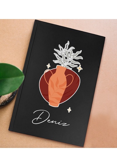 Bk Gift Kişiye Özel İsimli Sert Kapaklı Siyah Lastikli Defter , Arkadaşa Hediye, Yeni İş Hediyesi, Doğum Günü Hediyesi-10