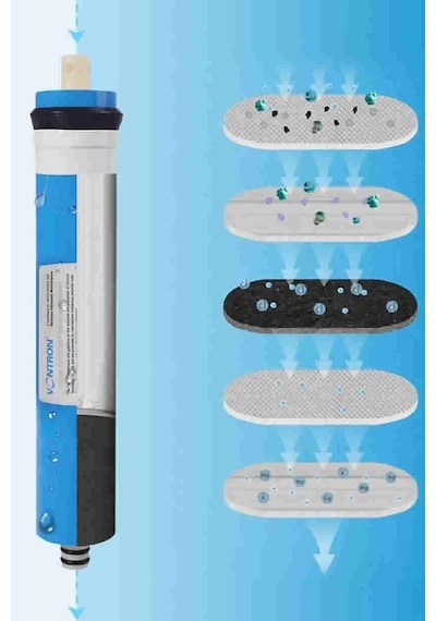 Su Arıtma Filtresi 7 Aşamalı Mineral Ve Alakli Filtreli Vontron 80 Gpd Membranlı Diğer