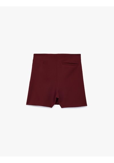 Koton Basic Mini Şort Etek Bordo 6wkg70049aw Bordo
