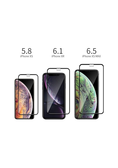 Apple Uyumlu   iPhone Xs Max Ekran Koruyucu 9D Tam Kaplayan Kavisli