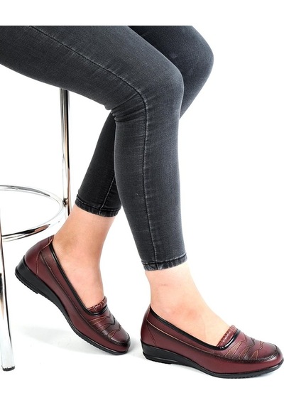 Frida 427 Bordo Jel Taban Günlük Kadın Casual Ayakkabı