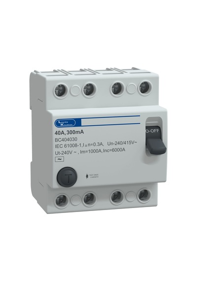 Bc404030-4p 40a, 300ma Rccb, Kaçak Akım Rölesi