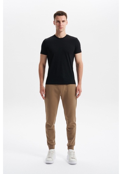 AR-MA Arma Erkek Slim Fit Basic Interlok Dar Paça Eşofman Altı Arka Ve Ön Cepler Gizli Fermuarlı %80 Pamuk %14 Polyester %6 Elastane K30174998802 Gri Açık