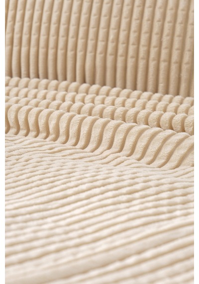 Merinos Modern Line 2 Parça Tek Kişilik Battaniye Seti - Bej
