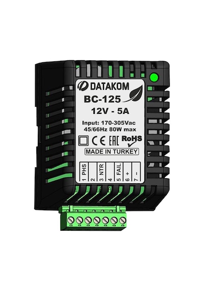 Datakom Bc-125 Akıllı Akü Şarj Cihazı 12 Volt 5 Amper