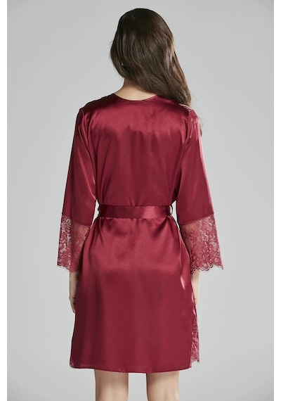 Pierre Cardin 6015 Kadın Dantelli Saten 6'lı Set-bordo Bordo
