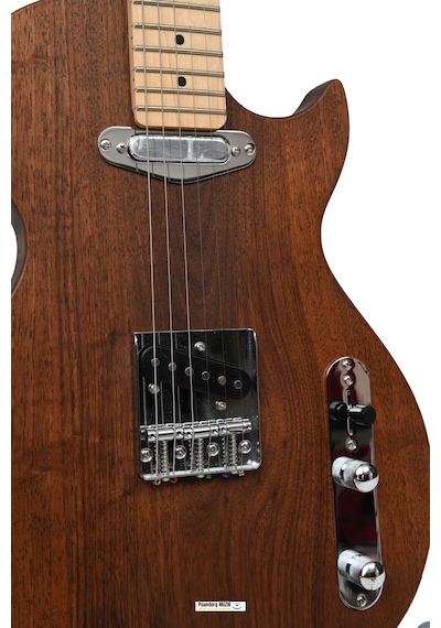 Elektro Gitar Telecaster Ceviz Custom Yıllanmış Ağaç Kişiye Özel Siyah