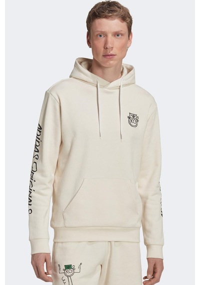 Adidas X André Saraiva Hoodie Erkek Kapüşonlu Sweatshirt Krem Krem