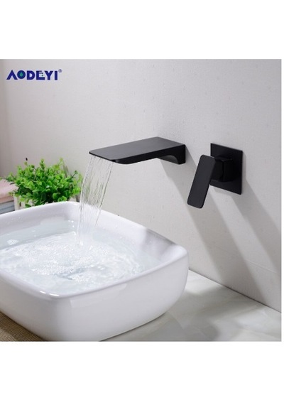 Banyo Lavabo Bataryası Ankastre Set Siyah
