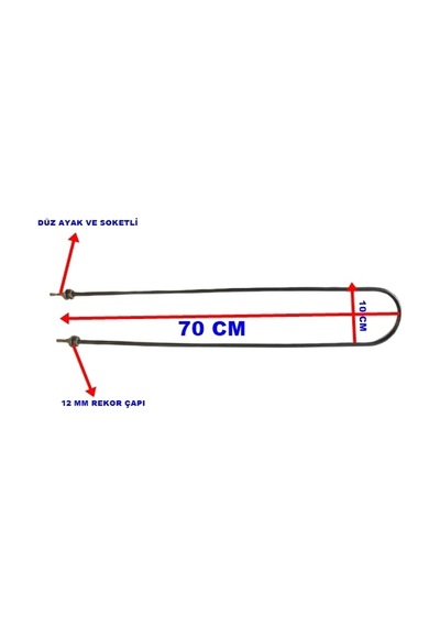 Ender Benmari 70cm Rekorlu Düz Rezistans 2500w 220v 8,5 Cr-ni