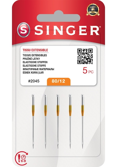 Singer Ev Tipi Dikiş Makine İğnesi 12 Numara Esnek Kumaşlar 2045