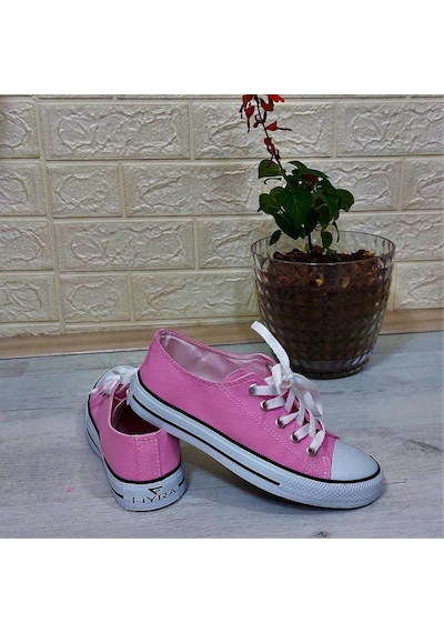 Fiyra 554 Pembe Kısa Unisex Sneaker Keten Spor Ayakkabı 001