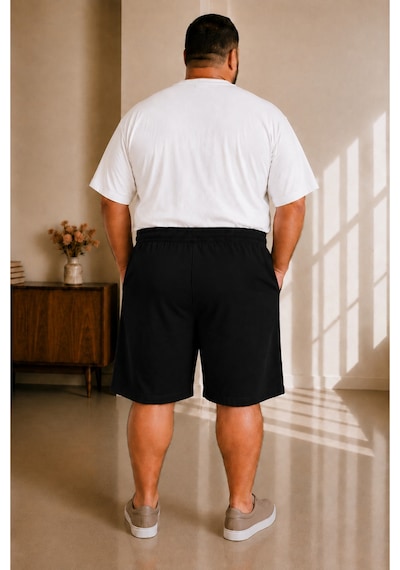 Sngl Tekstil Erkek Büyük Beden Kapri 3xl 4xl 5xl 6xl 7xl 8xl 9xl Siyah