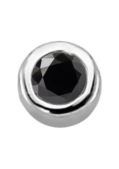 Sirius 0.06 Karat Siyah Pırlanta Tektaş Erkek Küpesi  0807E0041