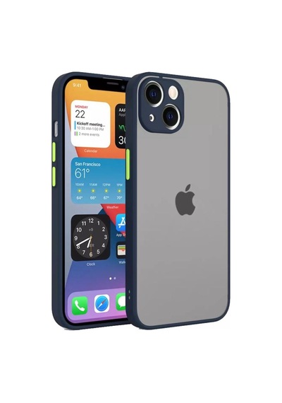 Smcase Apple Uyumlu iPhone 13 Kılıf Kamera Korumalı Hux Mat Sert Silikon