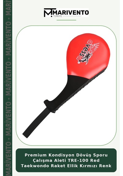 Premium Kondisyon Dövüş Sporu Çalışma Aleti Tre-100 Red Taekwondo Raket Ellik Kırmızı Renk