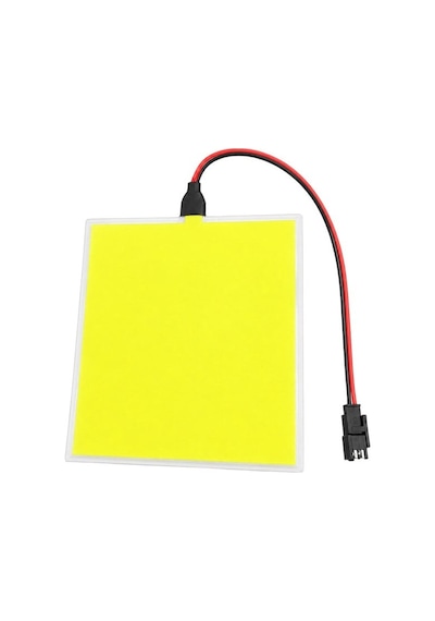 Pm-37725 100x100mm Elektrominesans El 3v Led Panel Sarı Aydınlatmalı Esnek Yapı