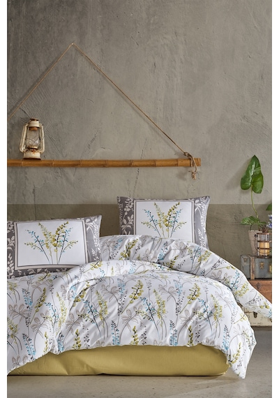 Elart Bloom Fitted Nevresim Takımı Tek Kişilik %100 Doğal Pamuk Ranforce 3 Parça 160x220 Cm Renkli