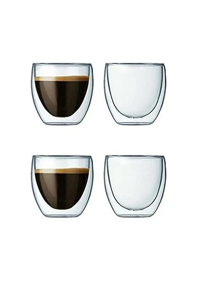 Netavantaj Çift Camlı Espresso Shot Bardak Seti 4 Adet 80ml