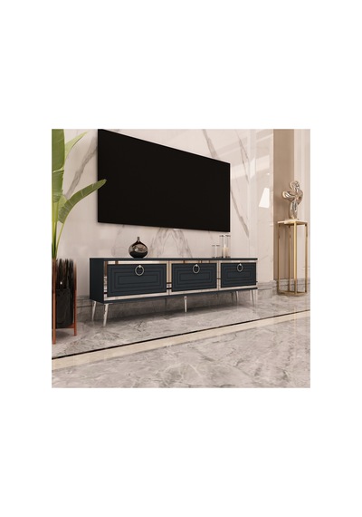 Palo 150 Cm Tv Ünitesi Tv Sehpası Antrasit-gümüş Antrasit - Gümüş