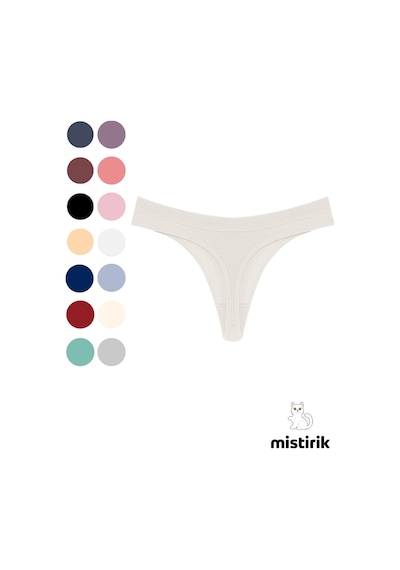 Mistirik Paulo Model Fitilli Esnek Kumaş String Tanga Ekru Renk Ekru