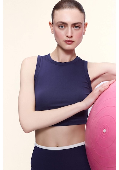 Defacto Crop Top Bisiklet Yaka Sporcu Atlet E7723ax26spın277 İndigo-ın277 Defacto Crop Top Bisiklet Yaka Sporcu Atlet E7723ax26spın277 İndigo-ın277