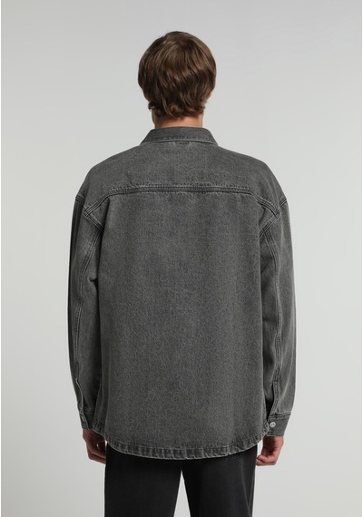 Colin's Colins Oversize Fit Erkek Grey Denim Shacket Cl1082677 Q1.v1 Dn45148