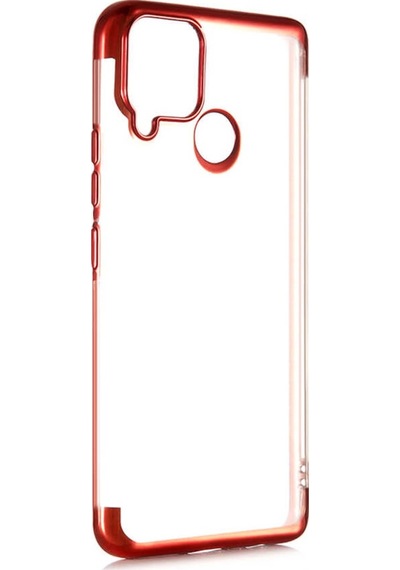 Realme C15 Kılıf Zore Dört Köşeli Lazer Silikon Kılıf