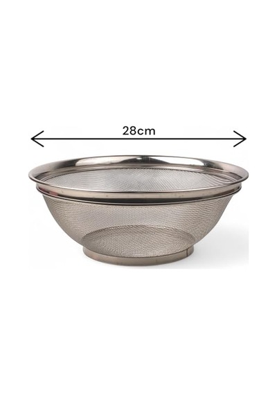 Kulpsuz Süzgeç 28cm Paslanmaz Çelik Pirinç Süzgeci Paslamaz Çelik Mutfak Süzgeci Paslanmaz Çelik Salata 28cm Sü Diğer