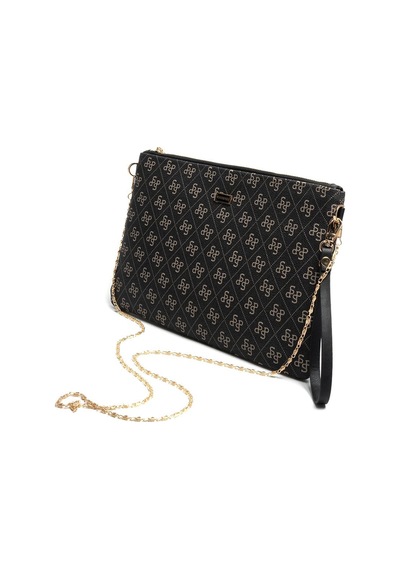 Silver Polo Sp1034 Kadın Portföy & Clutch Monogram Füme-siyah