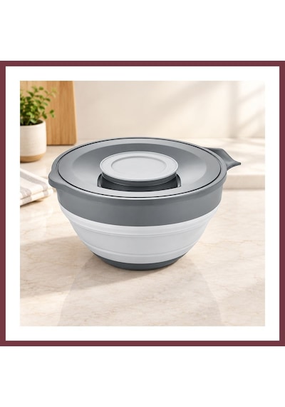 Storeşahin Katlanabilir Kapaklı Silikon & Plastik Mikser Kabı Shn0720 Çok Renkli