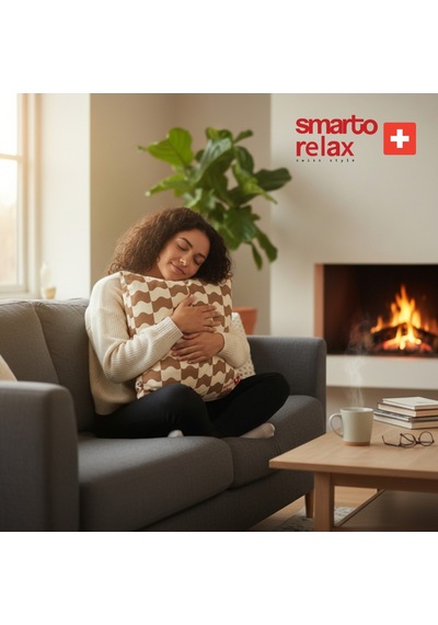 Smarto Relax Içi Dolgulu Kırlent 45x45 Cm Kare Salon & Berjer Kırlenti Bej - Kahverengi