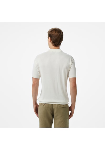 Nautica Erkek Ekru Classic Fit Polo Düz K55329t Krem
