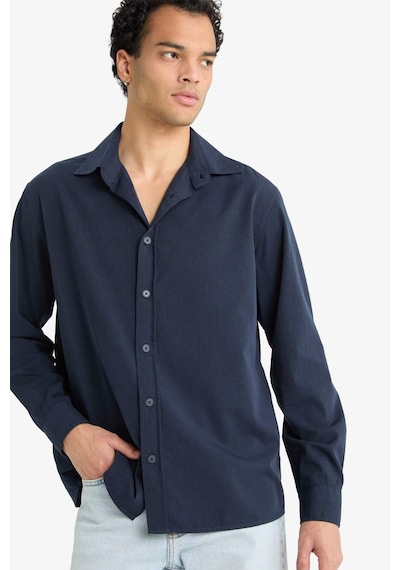 Defacto Regular Fit Polo Yaka Dokuma Uzun Kollu Gömlek F6341ax25aunv163 Lacivert Defacto Regular Fit Polo Yaka Dokuma Uzun Kollu Gömlek F6341ax25aunv163 Lacivert