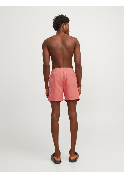 Jack & Jones Jpstfıjı Logo Erkek Hot Coral Deniz Şortu 12253118 Çok Renkli