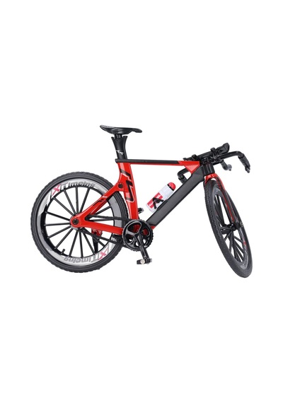 Craftivio Kırmızı Yüksek Kaliteli Metal 1:10 Ölçek Die Cast Model Bisiklet Çok Renkli