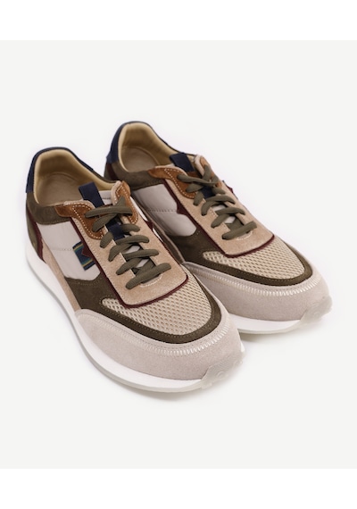 Yargıcı File Detaylı Deri Sneaker 24yeay4476x 017 Bej