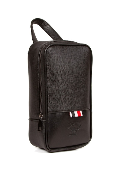 Newish Polo Erkek Deri Portföy Clutch Traş Kozmetik Bakım Ve Günlük El Çantası New168 Siyah
