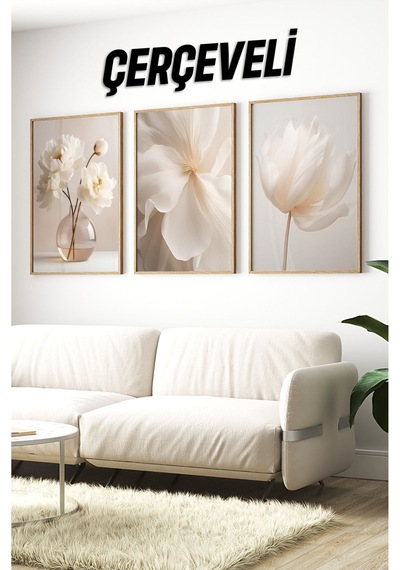Ahşap Çerçeveli Mdf Tablo Seti Salon Ve Oturma Odası Için Çt3086 23 X 32